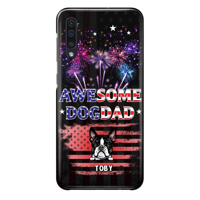 Custom Personalized Dog Dad Phone Case - Gift Idea For Father's Day/Dog Lovers - Up To 6 Dogs - Awesome Dog Dad - Cases For Iphone And Samsung