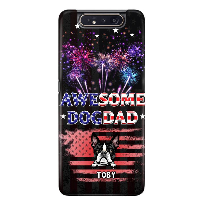 Custom Personalized Dog Dad Phone Case - Gift Idea For Father's Day/Dog Lovers - Up To 6 Dogs - Awesome Dog Dad - Cases For Iphone And Samsung