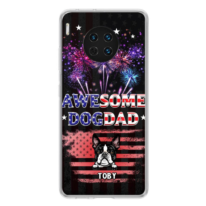 Custom Personalized Dog Dad Phone Case - Gift Idea For Father's Day/Dog Lovers - Up To 6 Dogs - Awesome Dog Dad - Cases For Oppo, Xiaomi & Huawei