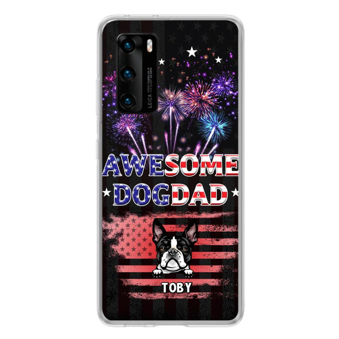 Custom Personalized Dog Dad Phone Case - Gift Idea For Father's Day/Dog Lovers - Up To 6 Dogs - Awesome Dog Dad - Cases For Oppo, Xiaomi & Huawei