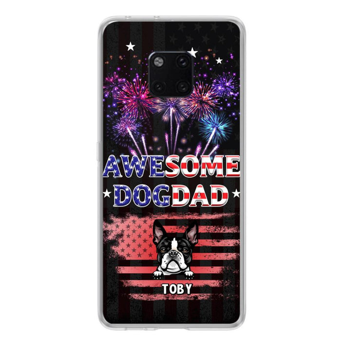 Custom Personalized Dog Dad Phone Case - Gift Idea For Father's Day/Dog Lovers - Up To 6 Dogs - Awesome Dog Dad - Cases For Oppo, Xiaomi & Huawei