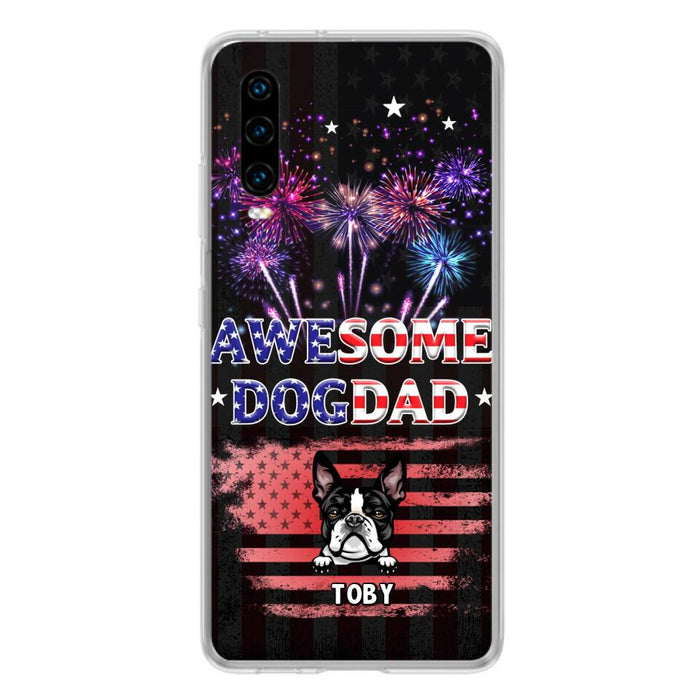 Custom Personalized Dog Dad Phone Case - Gift Idea For Father's Day/Dog Lovers - Up To 6 Dogs - Awesome Dog Dad - Cases For Oppo, Xiaomi & Huawei