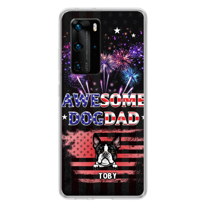 Custom Personalized Dog Dad Phone Case - Gift Idea For Father's Day/Dog Lovers - Up To 6 Dogs - Awesome Dog Dad - Cases For Oppo, Xiaomi & Huawei