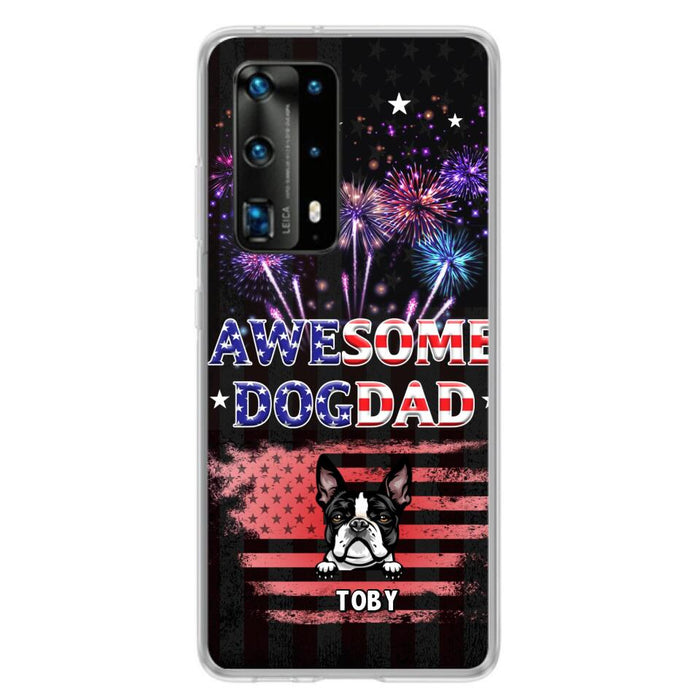 Custom Personalized Dog Dad Phone Case - Gift Idea For Father's Day/Dog Lovers - Up To 6 Dogs - Awesome Dog Dad - Cases For Oppo, Xiaomi & Huawei