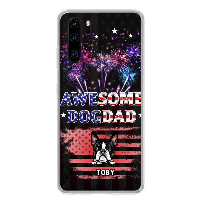 Custom Personalized Dog Dad Phone Case - Gift Idea For Father's Day/Dog Lovers - Up To 6 Dogs - Awesome Dog Dad - Cases For Oppo, Xiaomi & Huawei