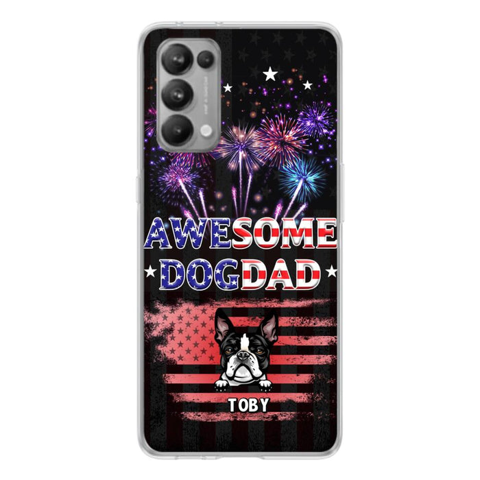 Custom Personalized Dog Dad Phone Case - Gift Idea For Father's Day/Dog Lovers - Up To 6 Dogs - Awesome Dog Dad - Cases For Oppo, Xiaomi & Huawei