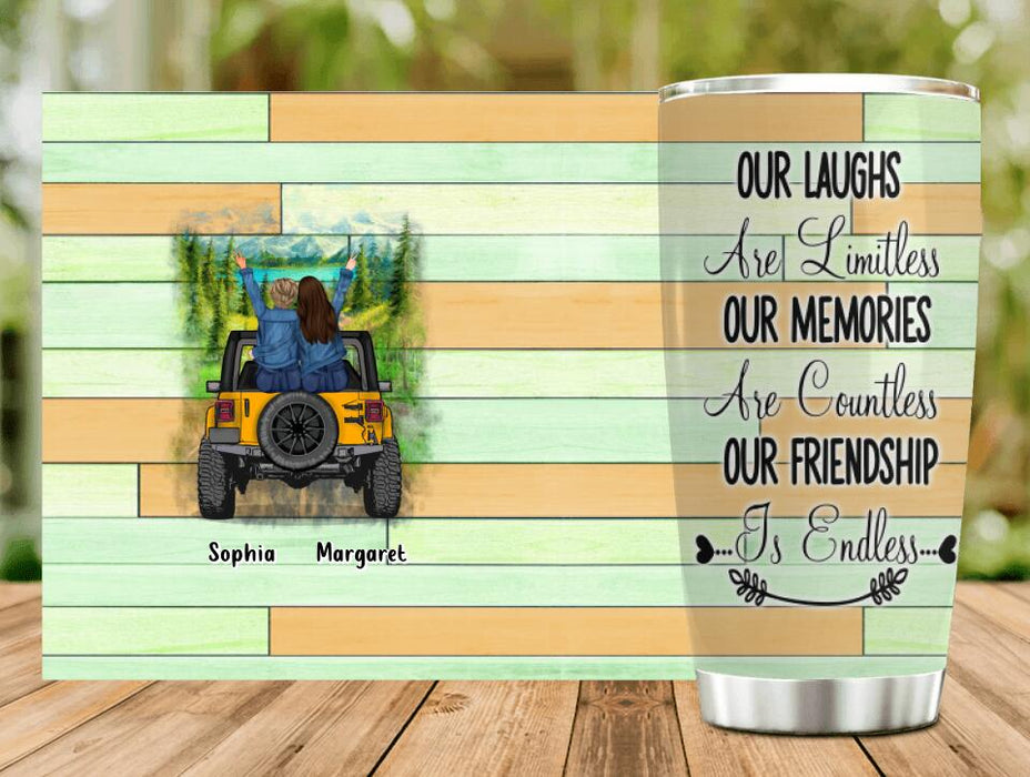 Custom Personalized Off-road Girl Tumbler - Gift Idea For Best Friends - Our Friendship Is Endless