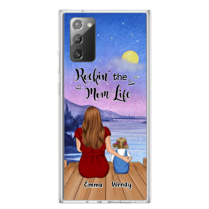 Custom Personalized Mom Phone Case - Mom With Upto 5 Children - Best Gift For Mother's Day/Family - Rockin' The Mom Life - Case for iPhone/Samsung