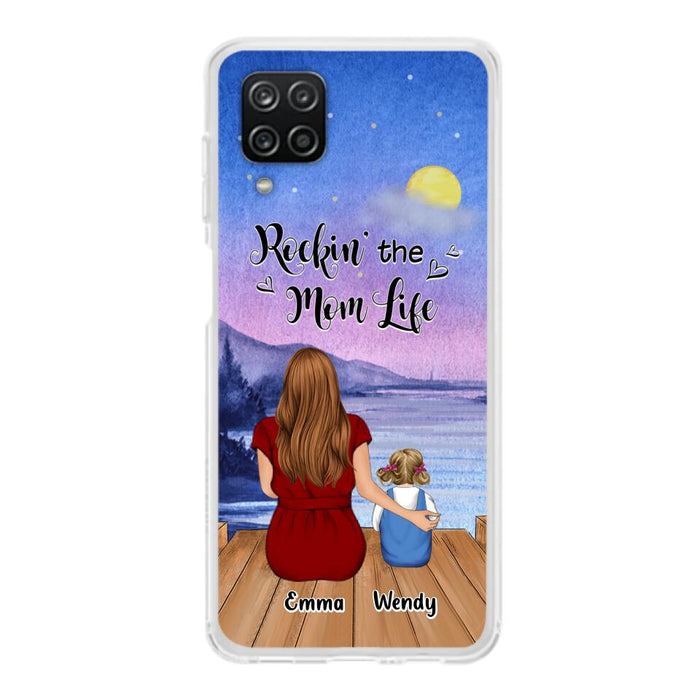 Custom Personalized Mom Phone Case - Mom With Upto 5 Children - Best Gift For Mother's Day/Family - Rockin' The Mom Life - Case for iPhone/Samsung