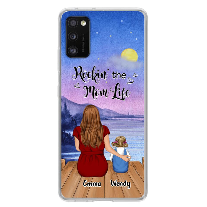 Custom Personalized Mom Phone Case - Mom With Upto 5 Children - Best Gift For Mother's Day/Family - Rockin' The Mom Life - Case for iPhone/Samsung