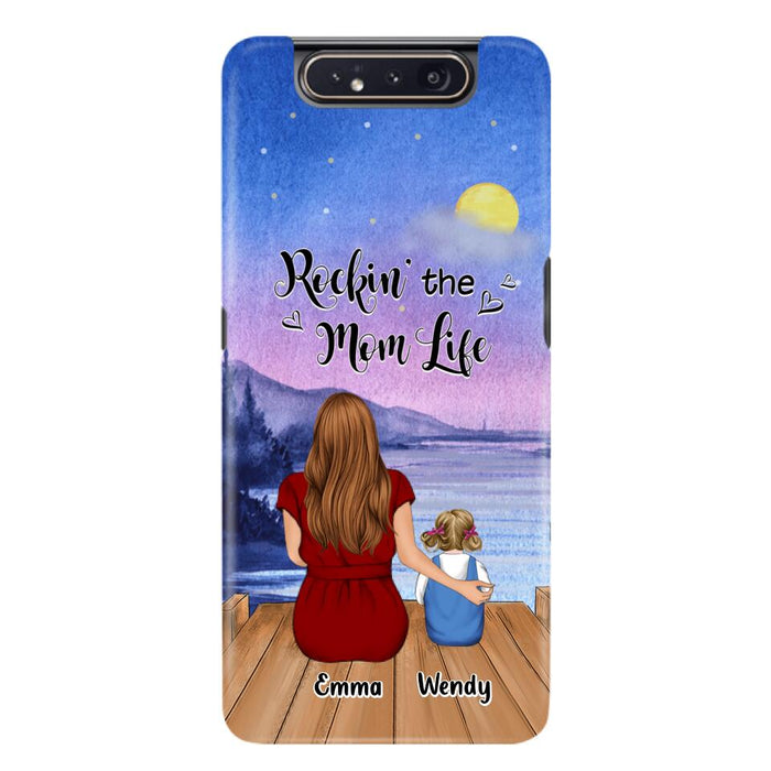 Custom Personalized Mom Phone Case - Mom With Upto 5 Children - Best Gift For Mother's Day/Family - Rockin' The Mom Life - Case for iPhone/Samsung