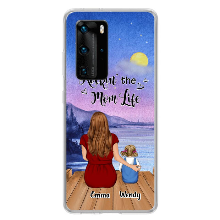 Custom Personalized Mom Phone Case - Mom With Upto 5 Children - Best Gift For Mother's Day/Family - Rockin' The Mom Life - Case for Xiaomi, Huawei & Oppo