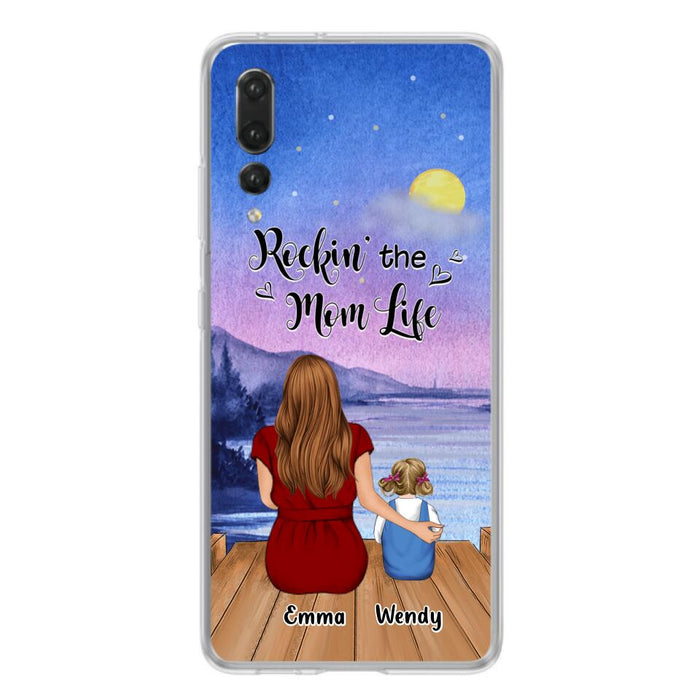 Custom Personalized Mom Phone Case - Mom With Upto 5 Children - Best Gift For Mother's Day/Family - Rockin' The Mom Life - Case for Xiaomi, Huawei & Oppo