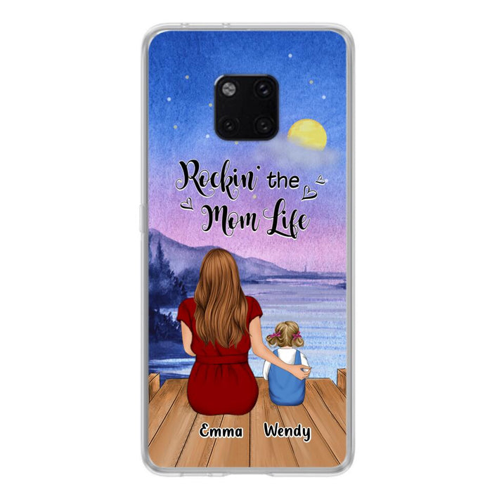 Custom Personalized Mom Phone Case - Mom With Upto 5 Children - Best Gift For Mother's Day/Family - Rockin' The Mom Life - Case for Xiaomi, Huawei & Oppo