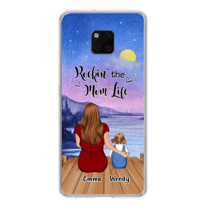 Custom Personalized Mom Phone Case - Mom With Upto 5 Children - Best Gift For Mother's Day/Family - Rockin' The Mom Life - Case for Xiaomi, Huawei & Oppo