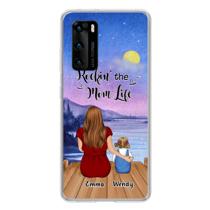 Custom Personalized Mom Phone Case - Mom With Upto 5 Children - Best Gift For Mother's Day/Family - Rockin' The Mom Life - Case for Xiaomi, Huawei & Oppo