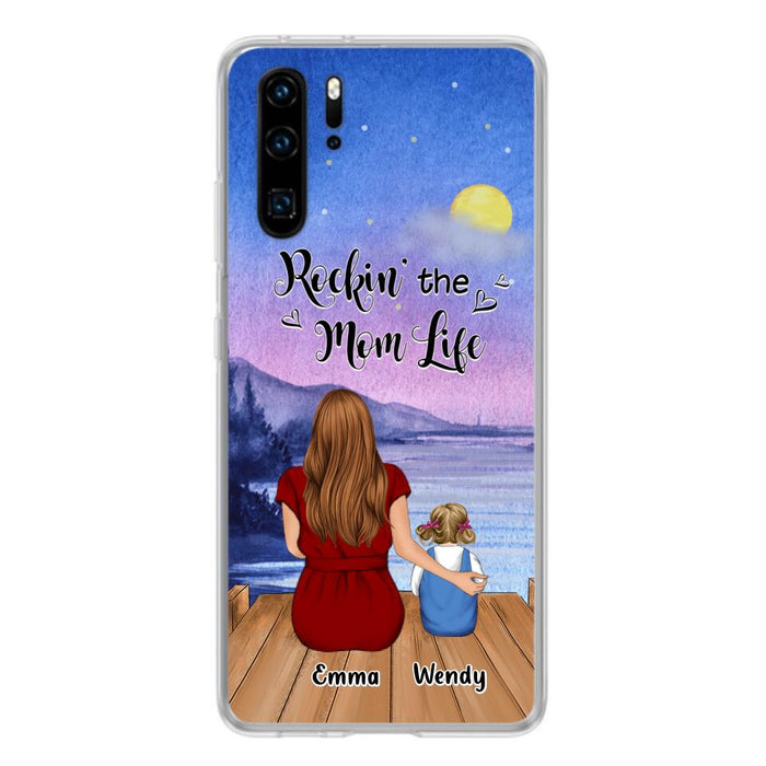 Custom Personalized Mom Phone Case - Mom With Upto 5 Children - Best Gift For Mother's Day/Family - Rockin' The Mom Life - Case for Xiaomi, Huawei & Oppo