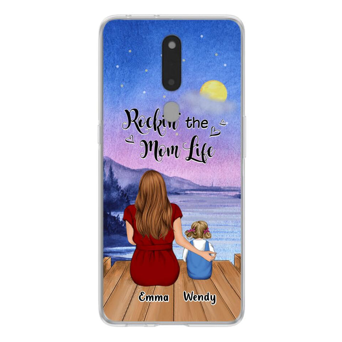 Custom Personalized Mom Phone Case - Mom With Upto 5 Children - Best Gift For Mother's Day/Family - Rockin' The Mom Life - Case for Xiaomi, Huawei & Oppo