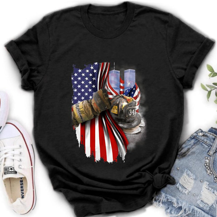 Personalized Fire Fighter Shirt/Hoodie - Gift Idea For 4th Of July Day