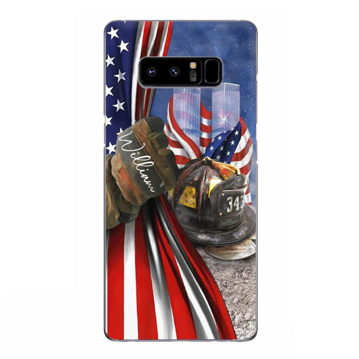 Custom Personalized Fire Fighter Phone Case - Gift Idea For 4th Of July Day - Cases For iPhone And Samsung