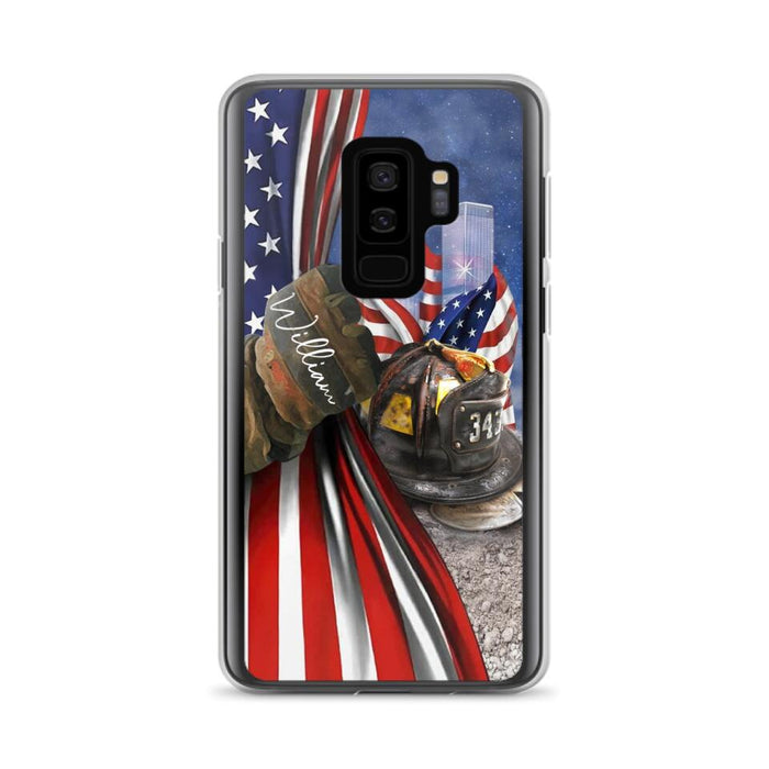 Custom Personalized Fire Fighter Phone Case - Gift Idea For 4th Of July Day - Cases For iPhone And Samsung