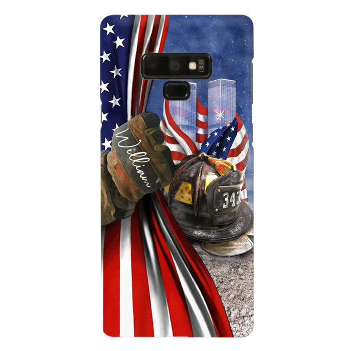 Custom Personalized Fire Fighter Phone Case - Gift Idea For 4th Of July Day - Cases For iPhone And Samsung