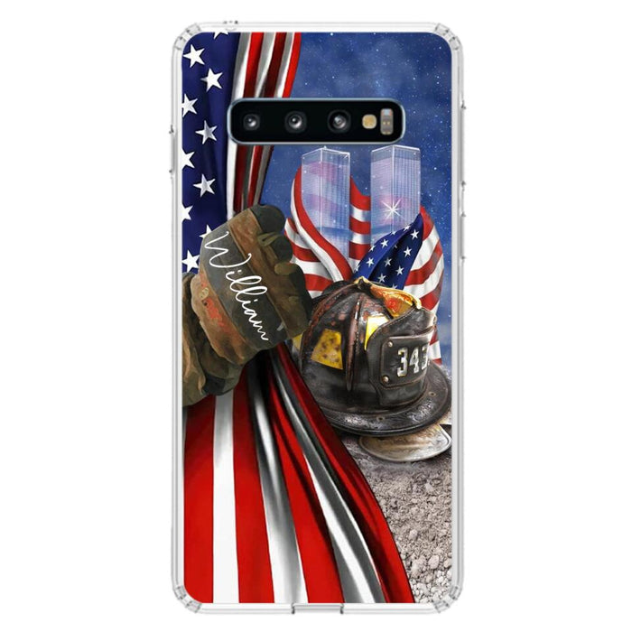 Custom Personalized Fire Fighter Phone Case - Gift Idea For 4th Of July Day - Cases For iPhone And Samsung