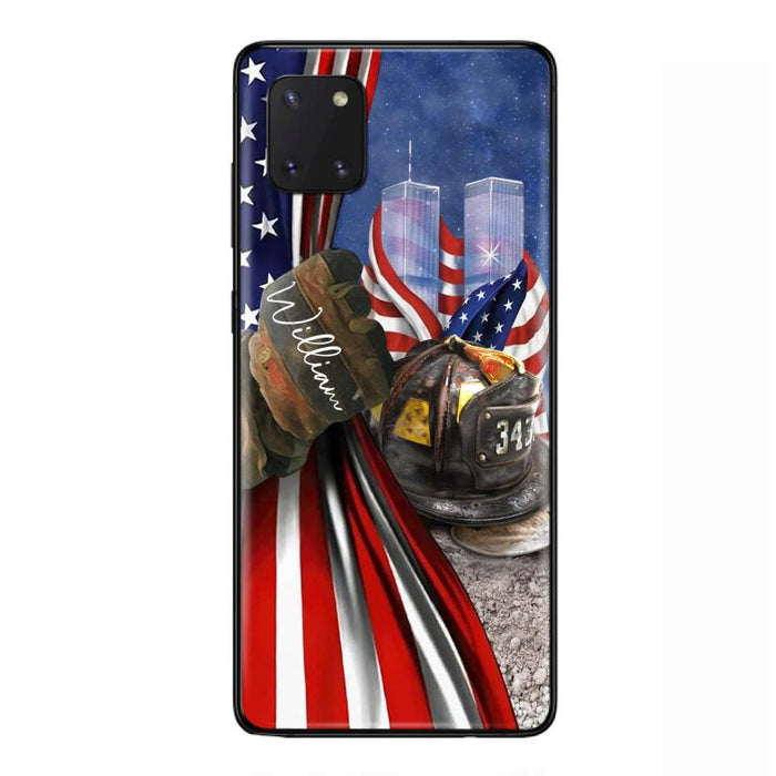 Custom Personalized Fire Fighter Phone Case - Gift Idea For 4th Of July Day - Cases For iPhone And Samsung