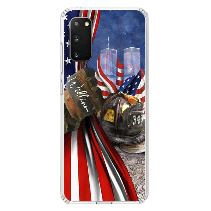 Custom Personalized Fire Fighter Phone Case - Gift Idea For 4th Of July Day - Cases For iPhone And Samsung