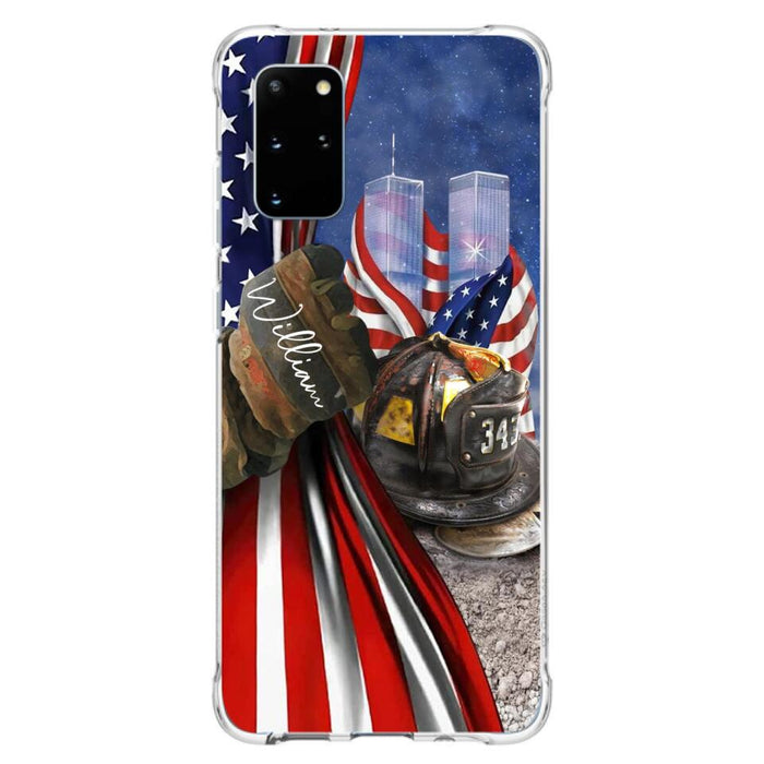 Custom Personalized Fire Fighter Phone Case - Gift Idea For 4th Of July Day - Cases For iPhone And Samsung