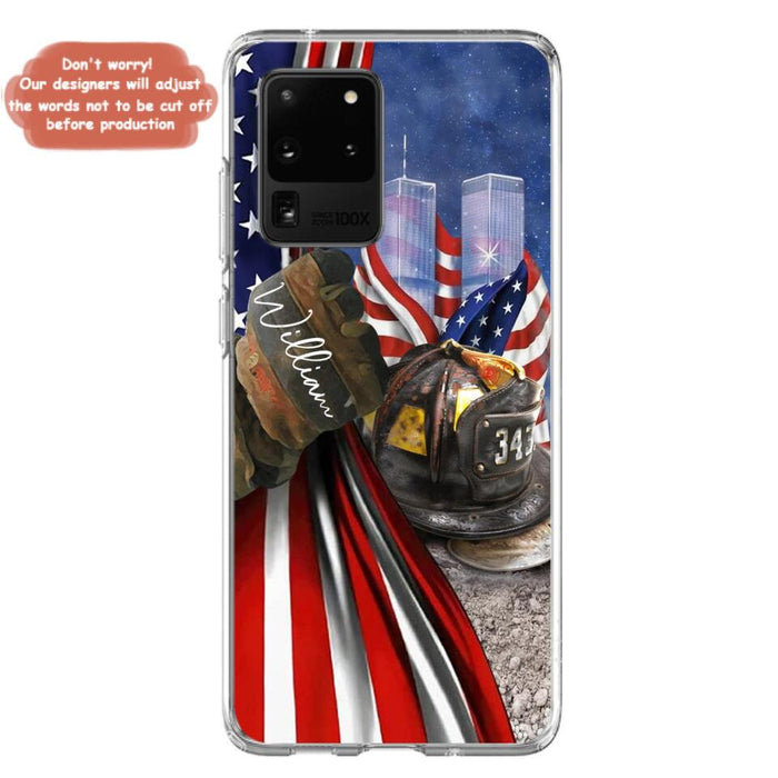 Custom Personalized Fire Fighter Phone Case - Gift Idea For 4th Of July Day - Cases For iPhone And Samsung