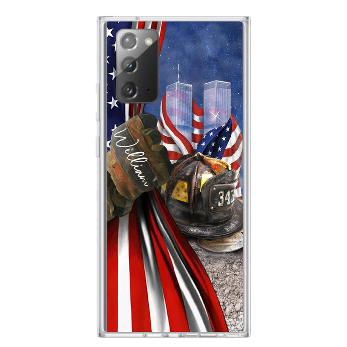 Custom Personalized Fire Fighter Phone Case - Gift Idea For 4th Of July Day - Cases For iPhone And Samsung