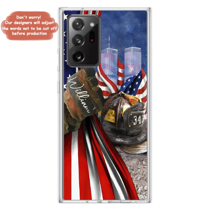 Custom Personalized Fire Fighter Phone Case - Gift Idea For 4th Of July Day - Cases For iPhone And Samsung