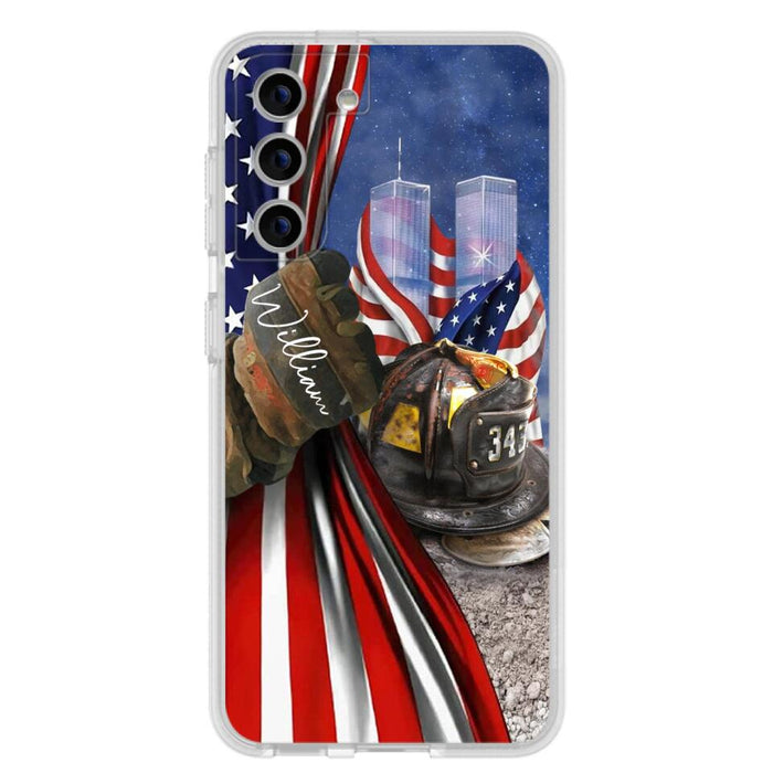 Custom Personalized Fire Fighter Phone Case - Gift Idea For 4th Of July Day - Cases For iPhone And Samsung