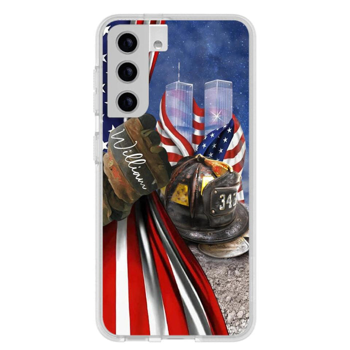 Custom Personalized Fire Fighter Phone Case - Gift Idea For 4th Of July Day - Cases For iPhone And Samsung