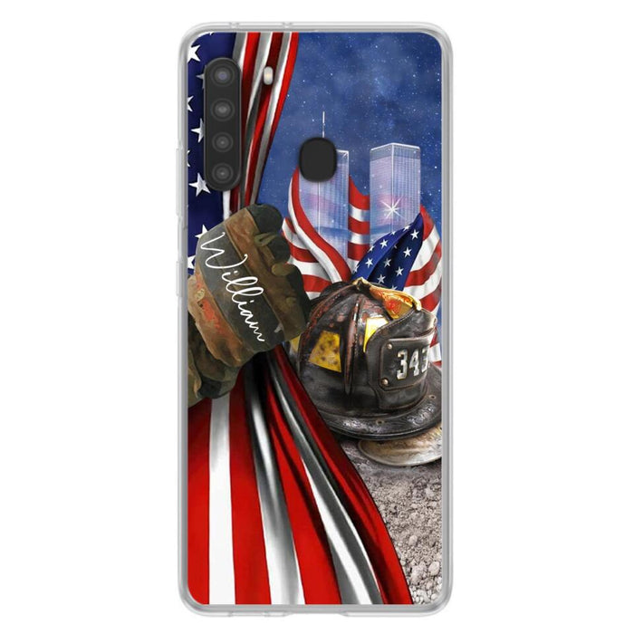 Custom Personalized Fire Fighter Phone Case - Gift Idea For 4th Of July Day - Cases For iPhone And Samsung