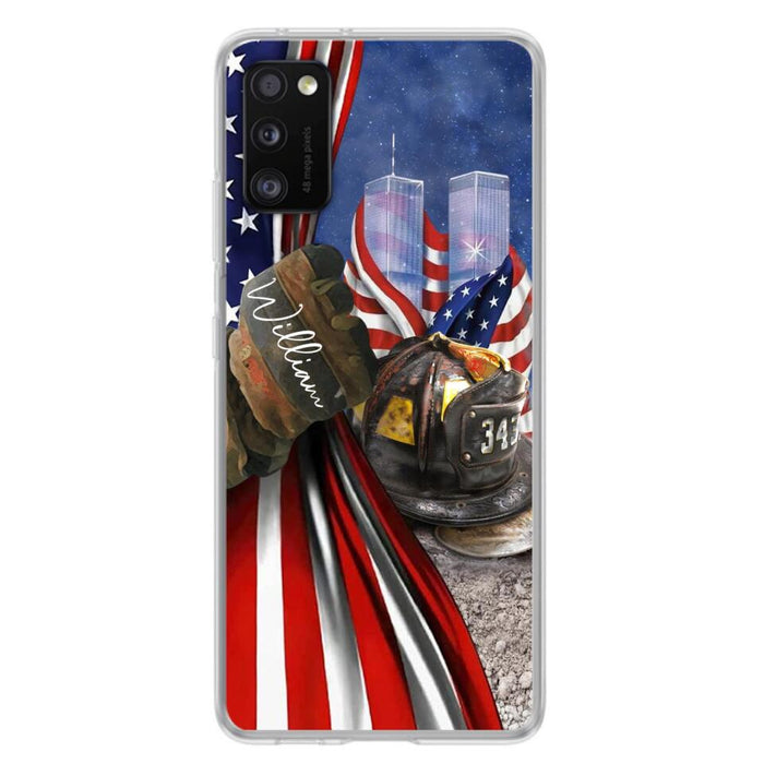 Custom Personalized Fire Fighter Phone Case - Gift Idea For 4th Of July Day - Cases For iPhone And Samsung