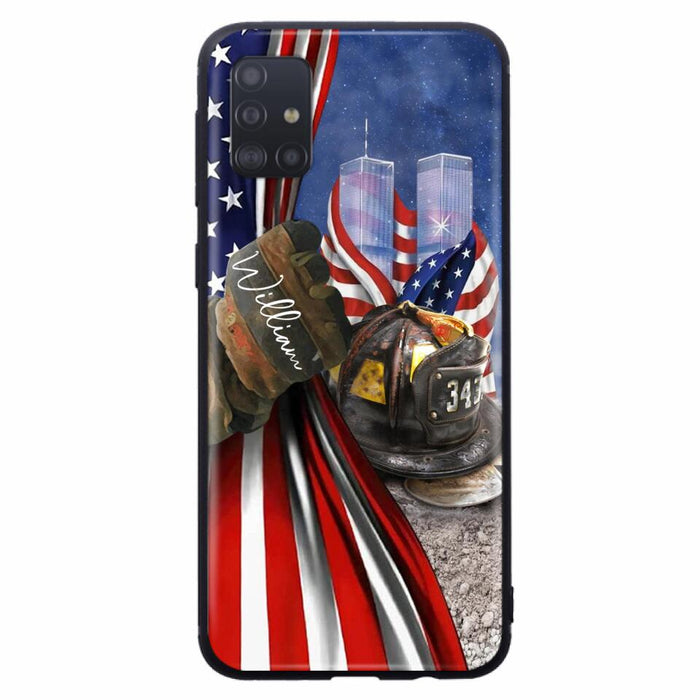 Custom Personalized Fire Fighter Phone Case - Gift Idea For 4th Of July Day - Cases For iPhone And Samsung