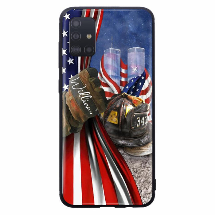 Custom Personalized Fire Fighter Phone Case - Gift Idea For 4th Of July Day - Cases For iPhone And Samsung