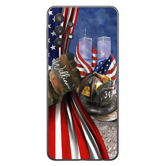 Custom Personalized Fire Fighter Phone Case - Gift Idea For 4th Of July Day - Cases For iPhone And Samsung