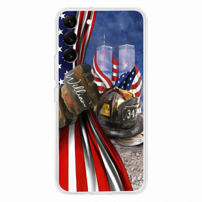 Custom Personalized Fire Fighter Phone Case - Gift Idea For 4th Of July Day - Cases For iPhone And Samsung