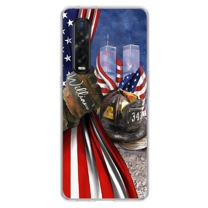 Custom Personalized Fire Fighter Phone Case - Gift Idea For 4th Of July Day - Cases For Oppo, Xiaomi And Huawei