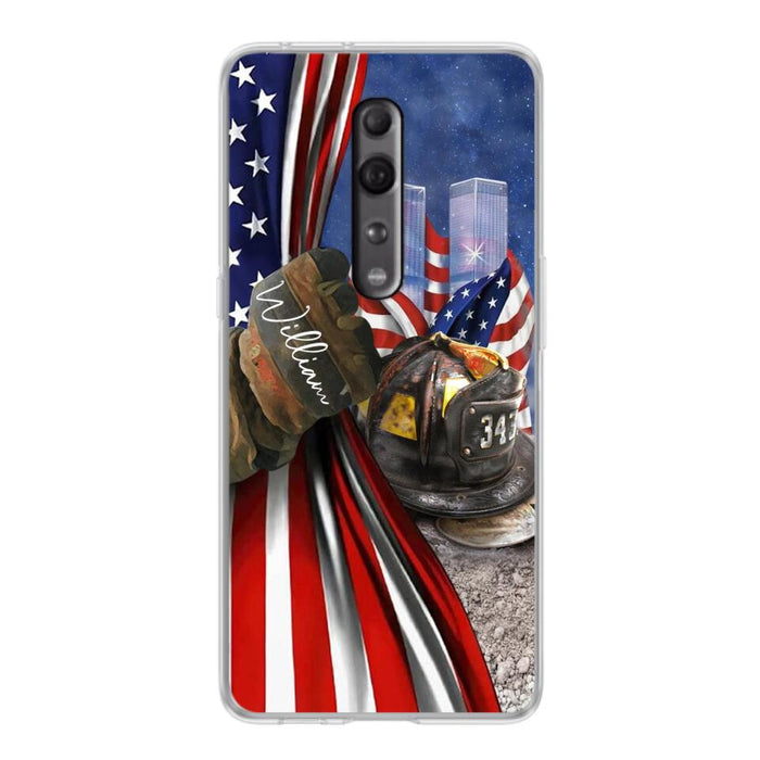 Custom Personalized Fire Fighter Phone Case - Gift Idea For 4th Of July Day - Cases For Oppo, Xiaomi And Huawei