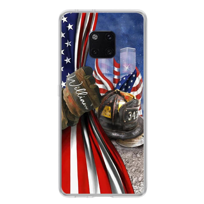 Custom Personalized Fire Fighter Phone Case - Gift Idea For 4th Of July Day - Cases For Oppo, Xiaomi And Huawei