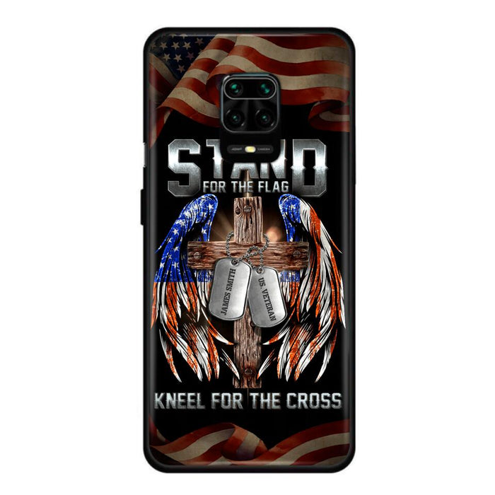 Custom Personalized U.S Veteran Phone Case - Gift Idea for Father/Veteran/ Independence Day - Stand For The Flag Kneel For The Cross - Case For Xiaomi, Oppo And Huawei