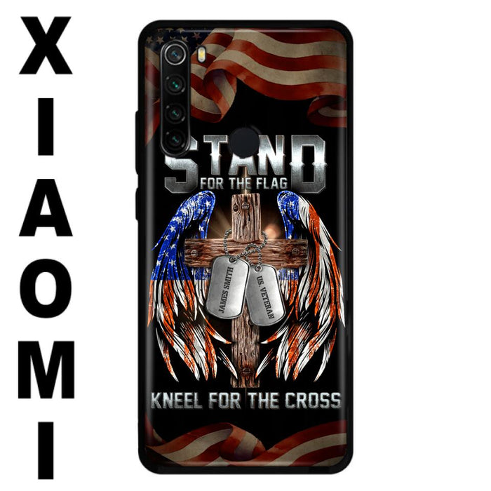 Custom Personalized U.S Veteran Phone Case - Gift Idea for Father/Veteran/ Independence Day - Stand For The Flag Kneel For The Cross - Case For Xiaomi, Oppo And Huawei