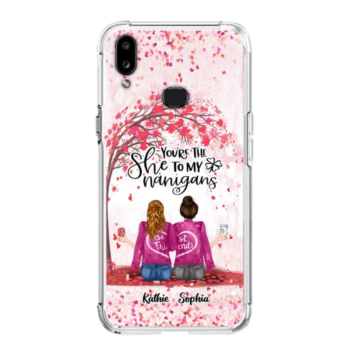 Custom Personalized We Are Best Friends Phone Case - Gift Idea For Friends/ Besties/ Sisters - Upto 5 Girls - You're The She To My Nanigans - Case For iPhone & Samsung