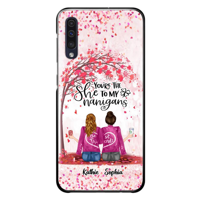 Custom Personalized We Are Best Friends Phone Case - Gift Idea For Friends/ Besties/ Sisters - Upto 5 Girls - You're The She To My Nanigans - Case For iPhone & Samsung