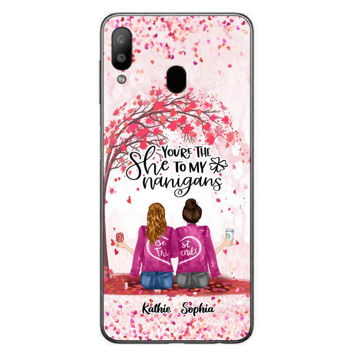 Custom Personalized We Are Best Friends Phone Case - Gift Idea For Friends/ Besties/ Sisters - Upto 5 Girls - You're The She To My Nanigans - Case For iPhone & Samsung