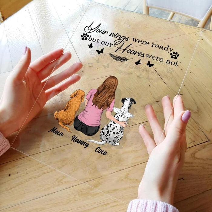 Custom Personalized Memorial Pet Acrylic Plaque - Upto 5 Dogs/Cats - Memorial Gift Idea For Dog/Cat Lover - You Were My Favorite Hello And My Hardest Goodbye